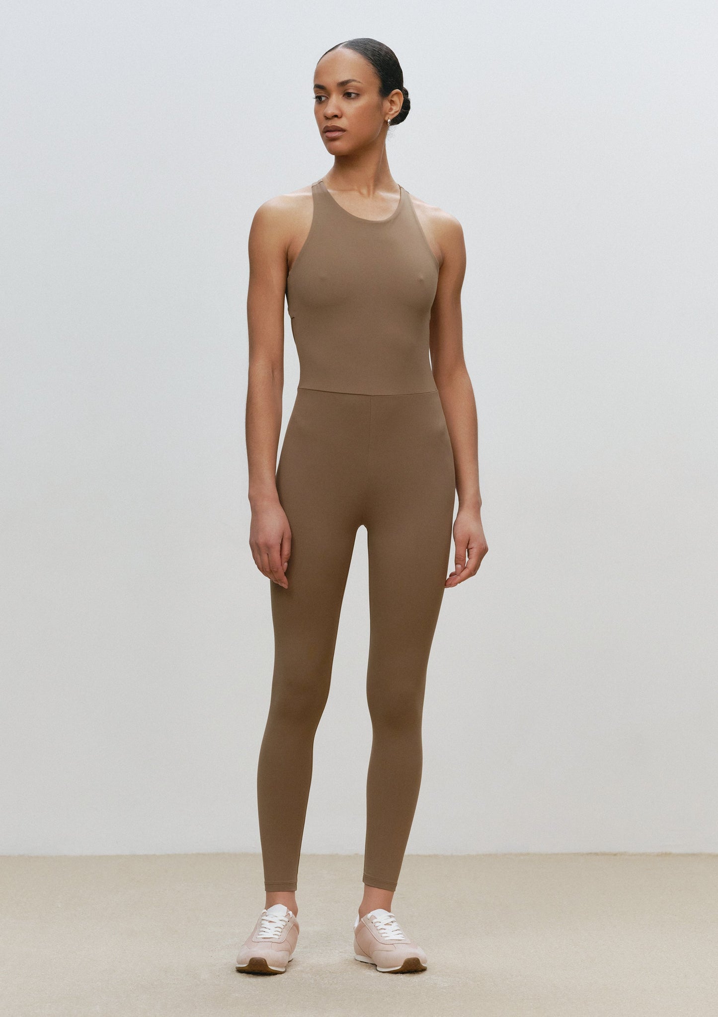 Brown Crossback Jumpsuit