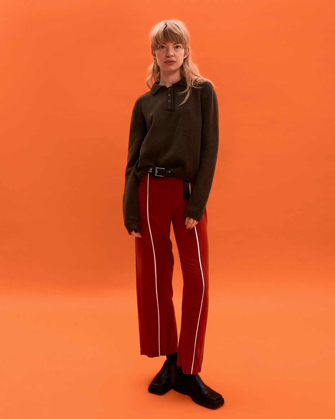 Brown Polo Sweater