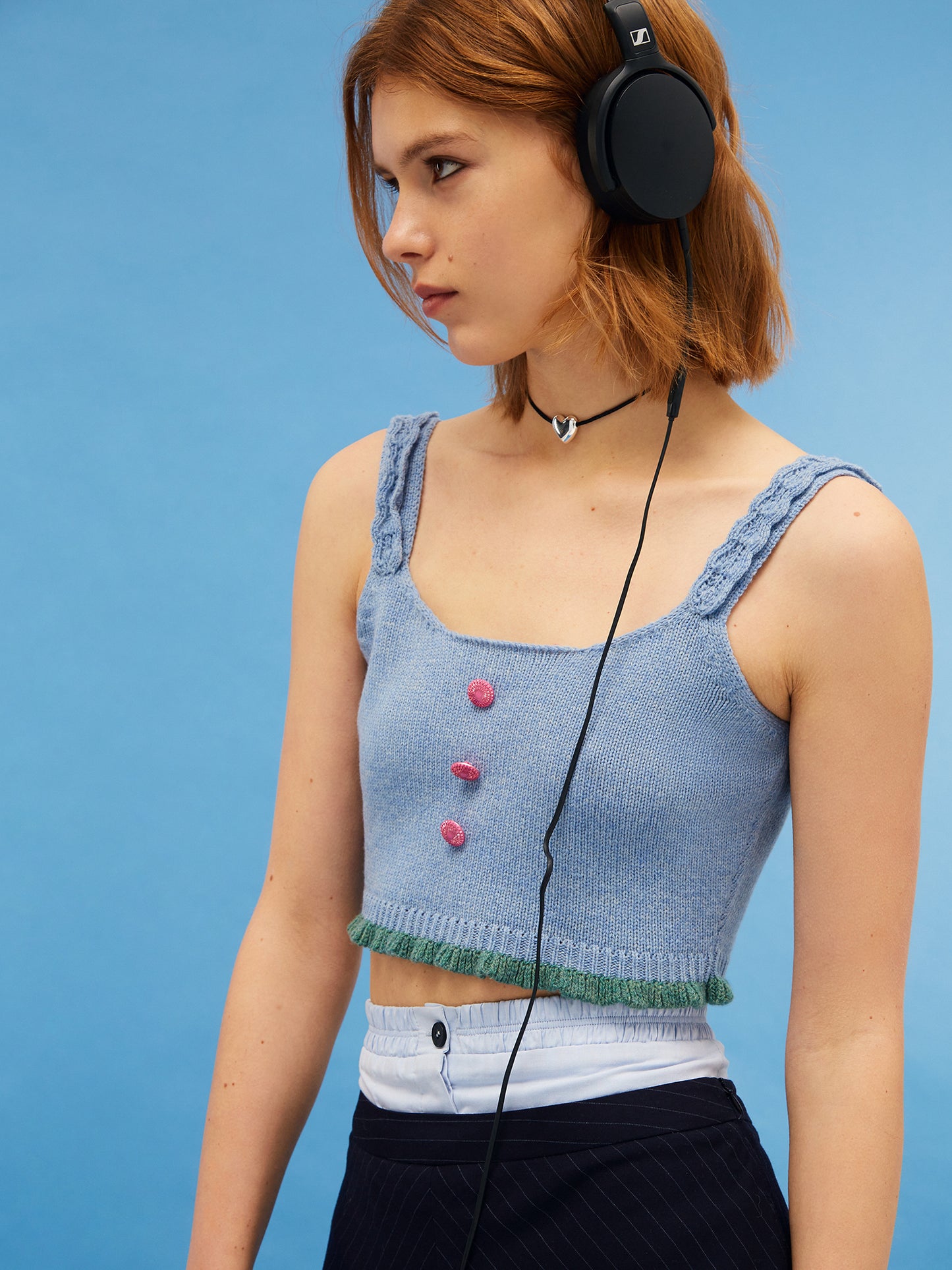 Blue Cropped Top