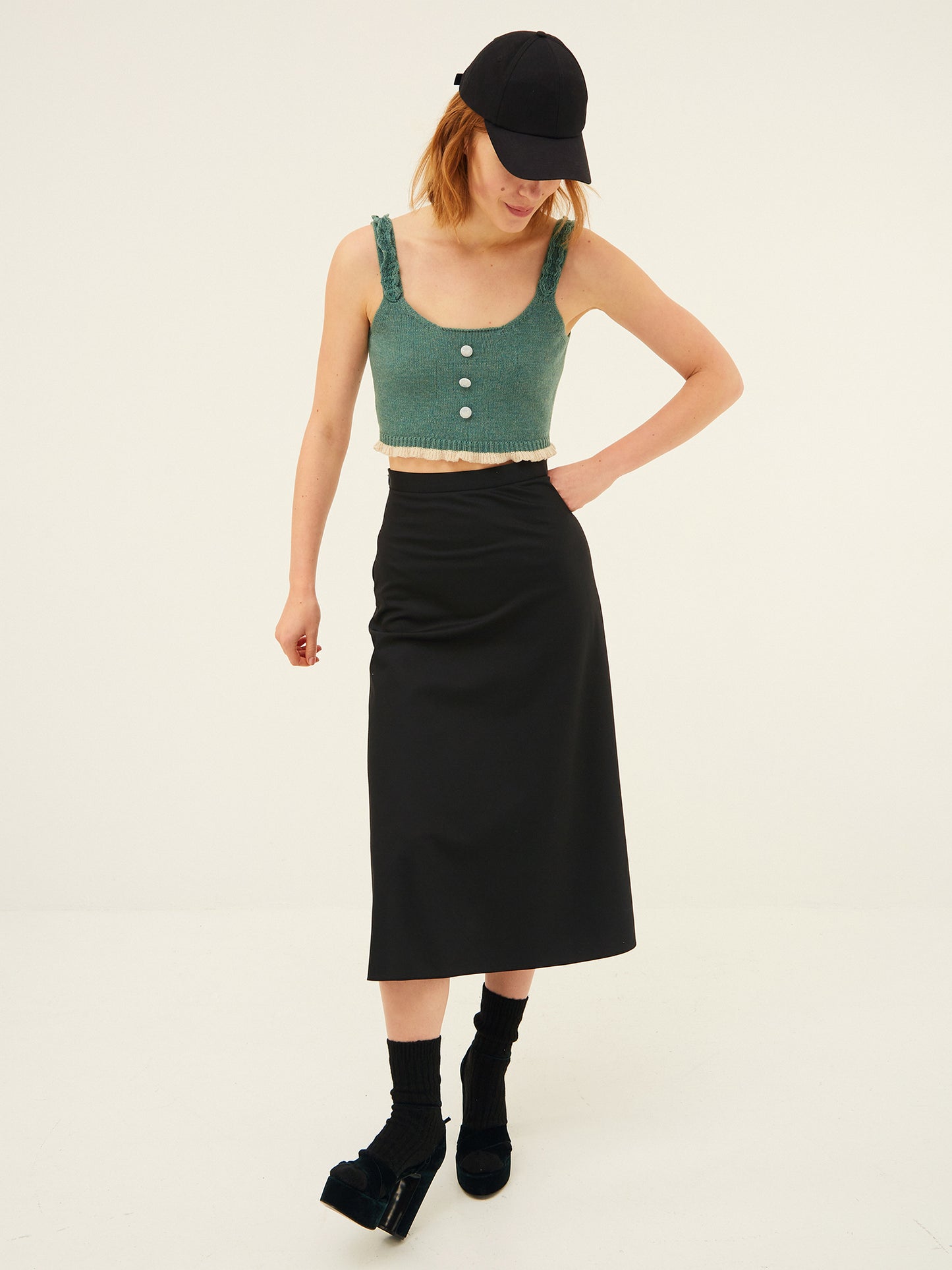 Green Cropped Top