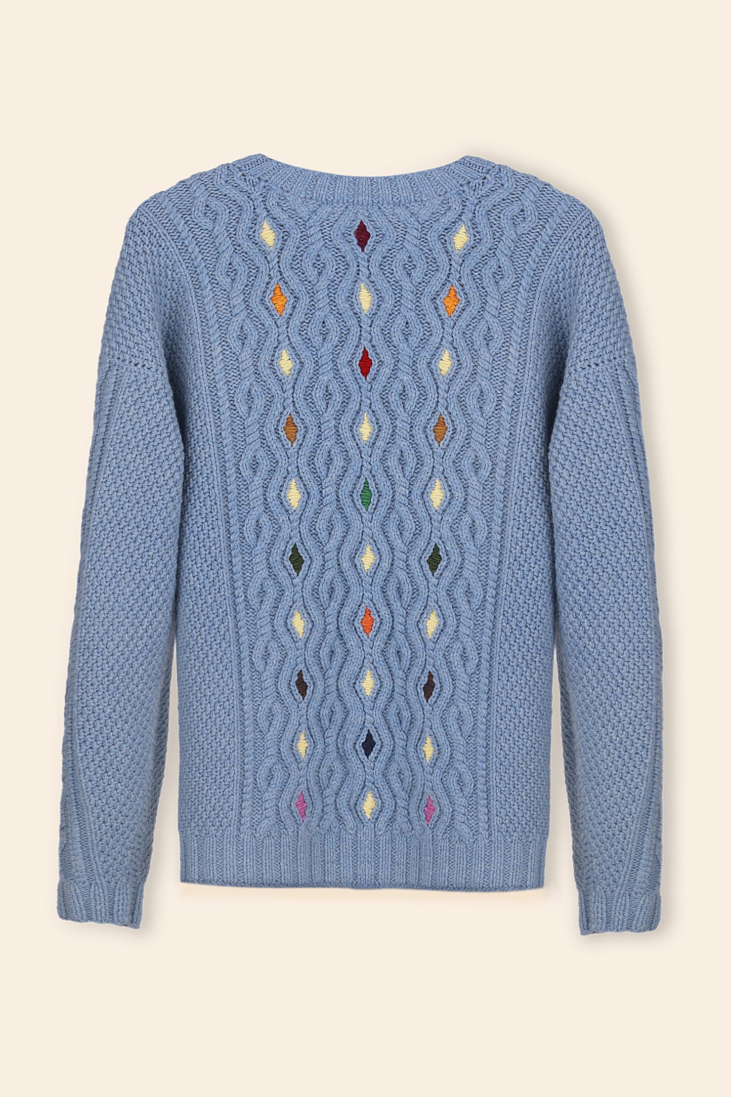 Blue Hand Embroidered Cardigan