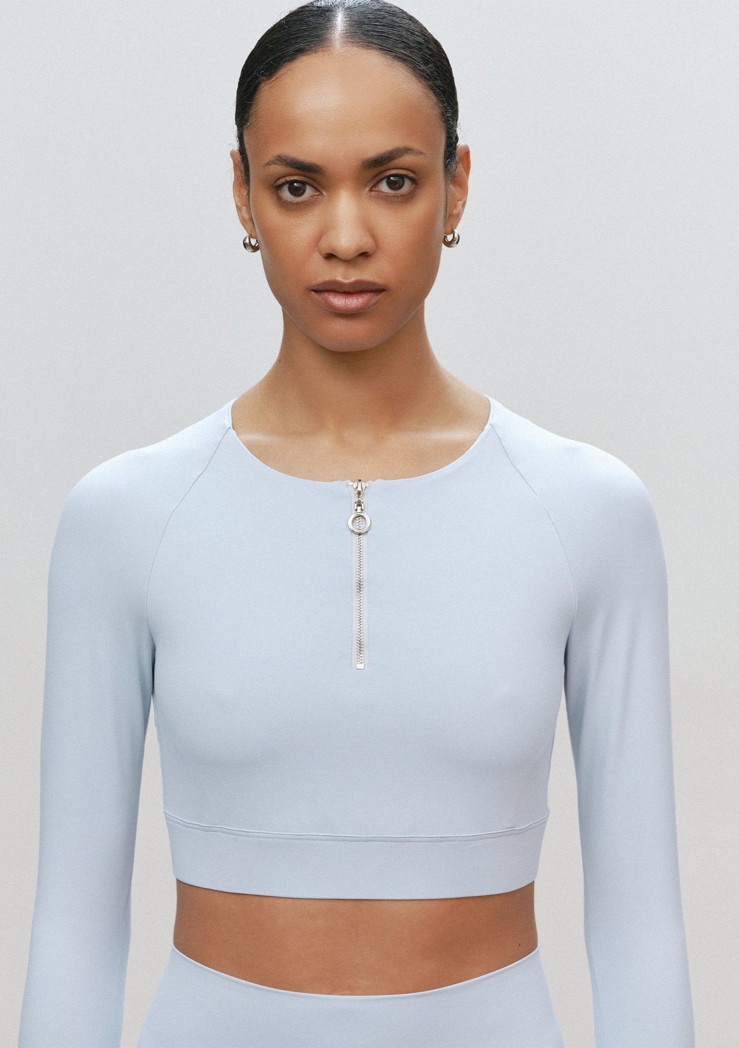 Blue Zipped Croptop