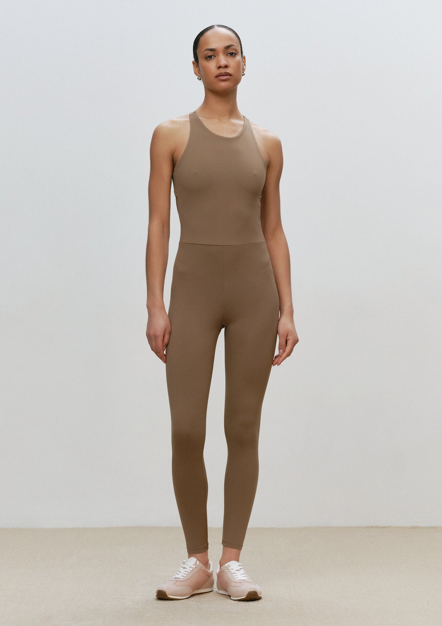 Brown Crossback Jumpsuit