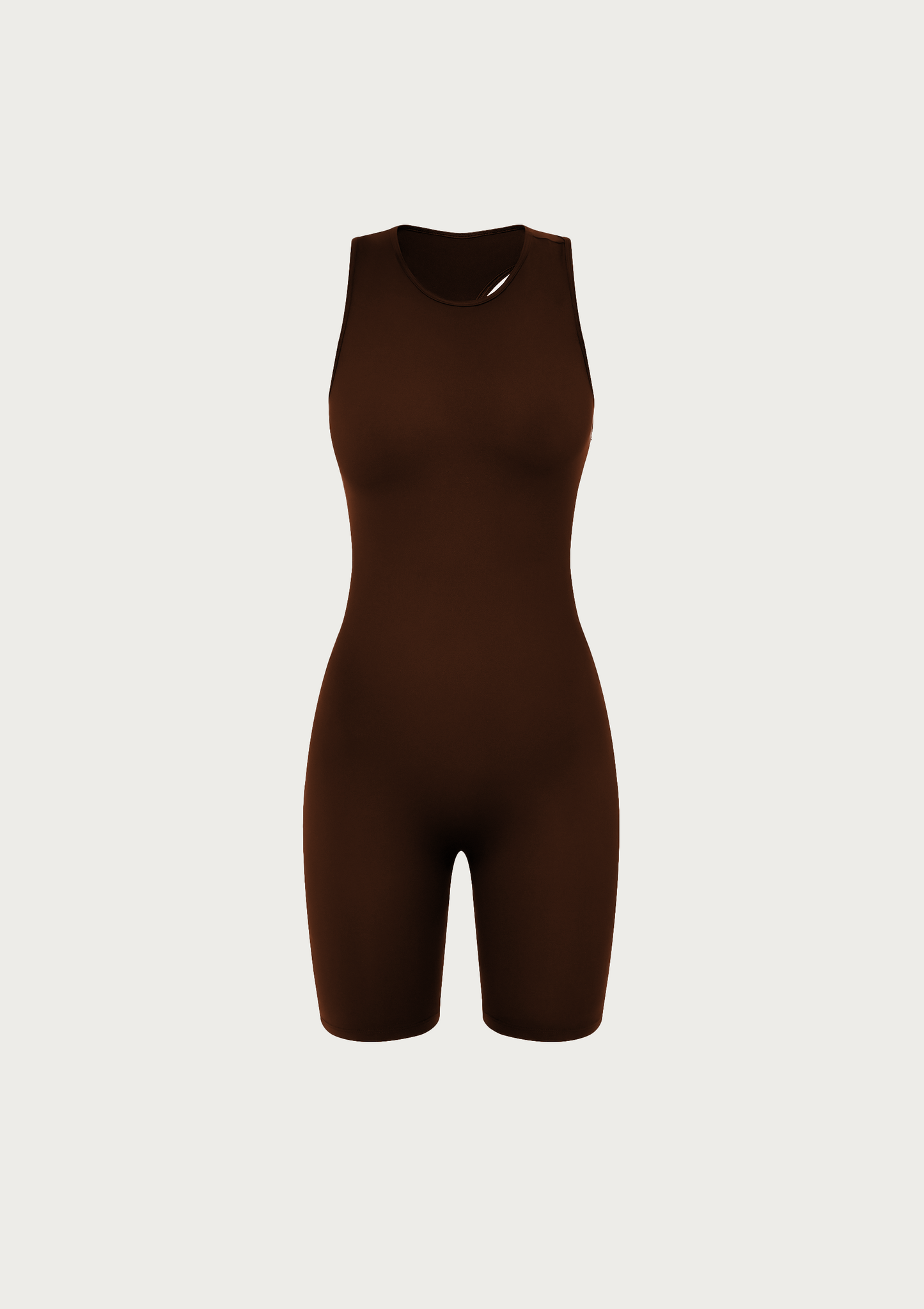 Dark-brown Asymmetric Jumpsuit