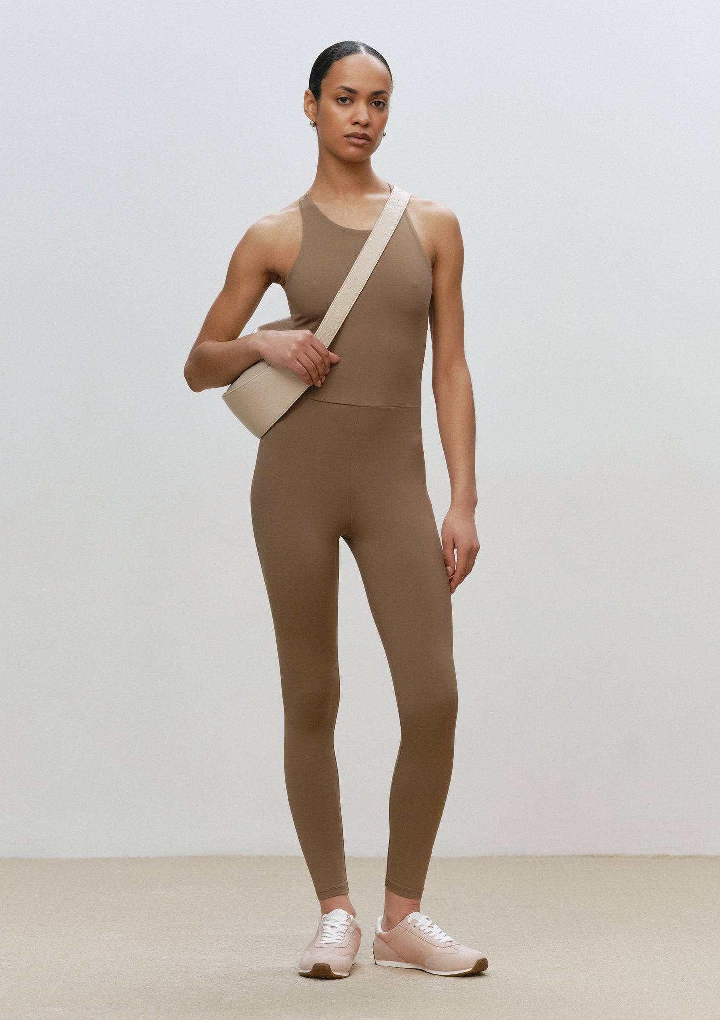 Brown Crossback Jumpsuit
