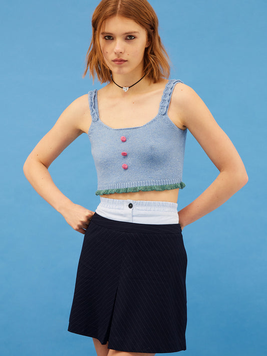 Blue Cropped Top
