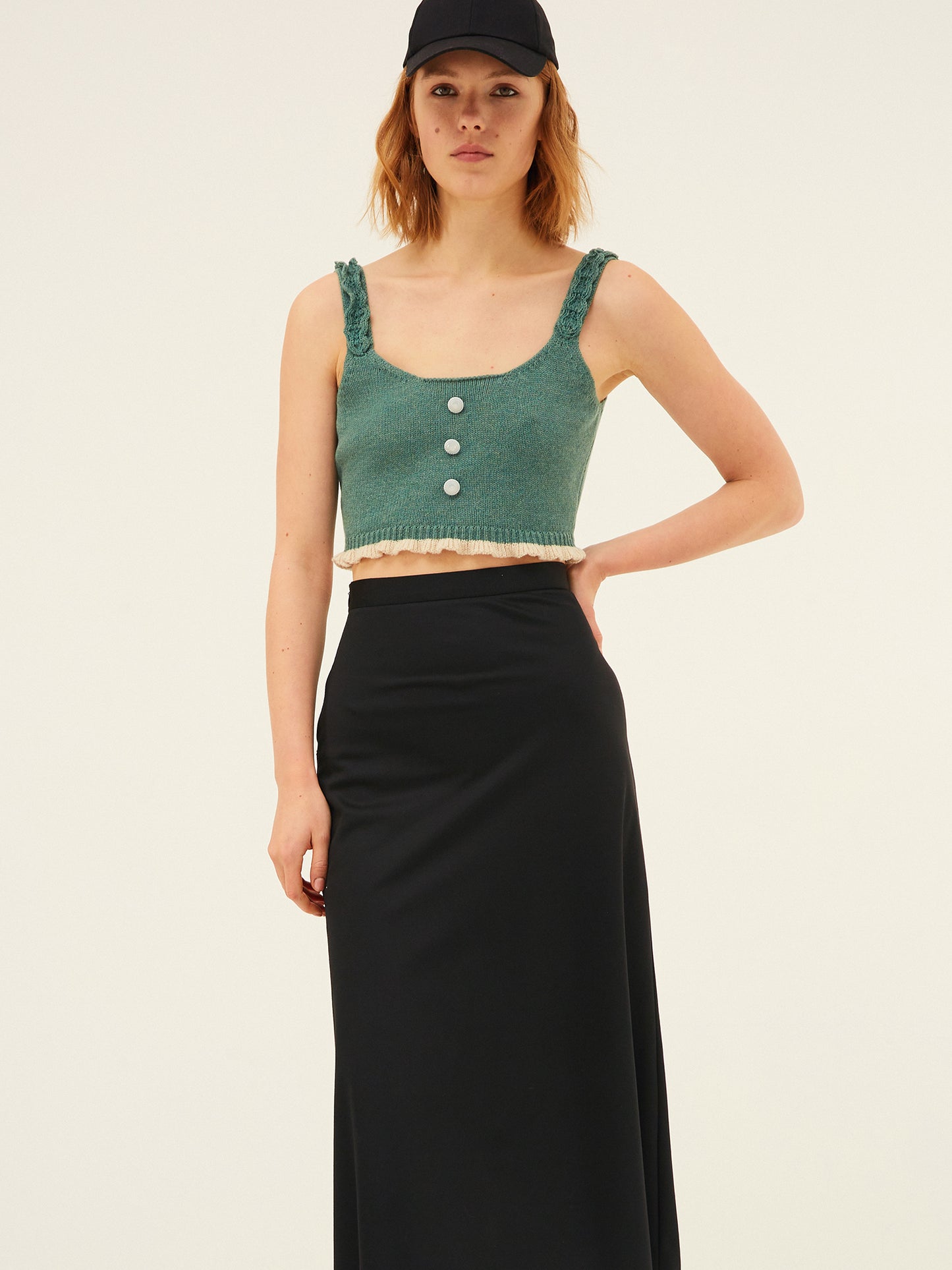 Green Cropped Top