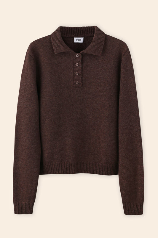 Brown Polo Sweater